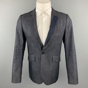 KNOTT Size 36 Indigo Cotton Blend Notch Lapel Sport Coat